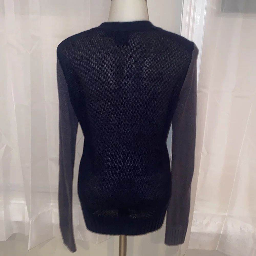 Armani‎ Exchange Two Tone Knit Button Down Cardigan